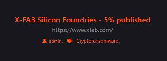 Maze勒索軟件攻擊晶圓代工龍頭X-FAB，全球供應(yīng)鏈與網(wǎng)絡(luò)安全警鐘再鳴